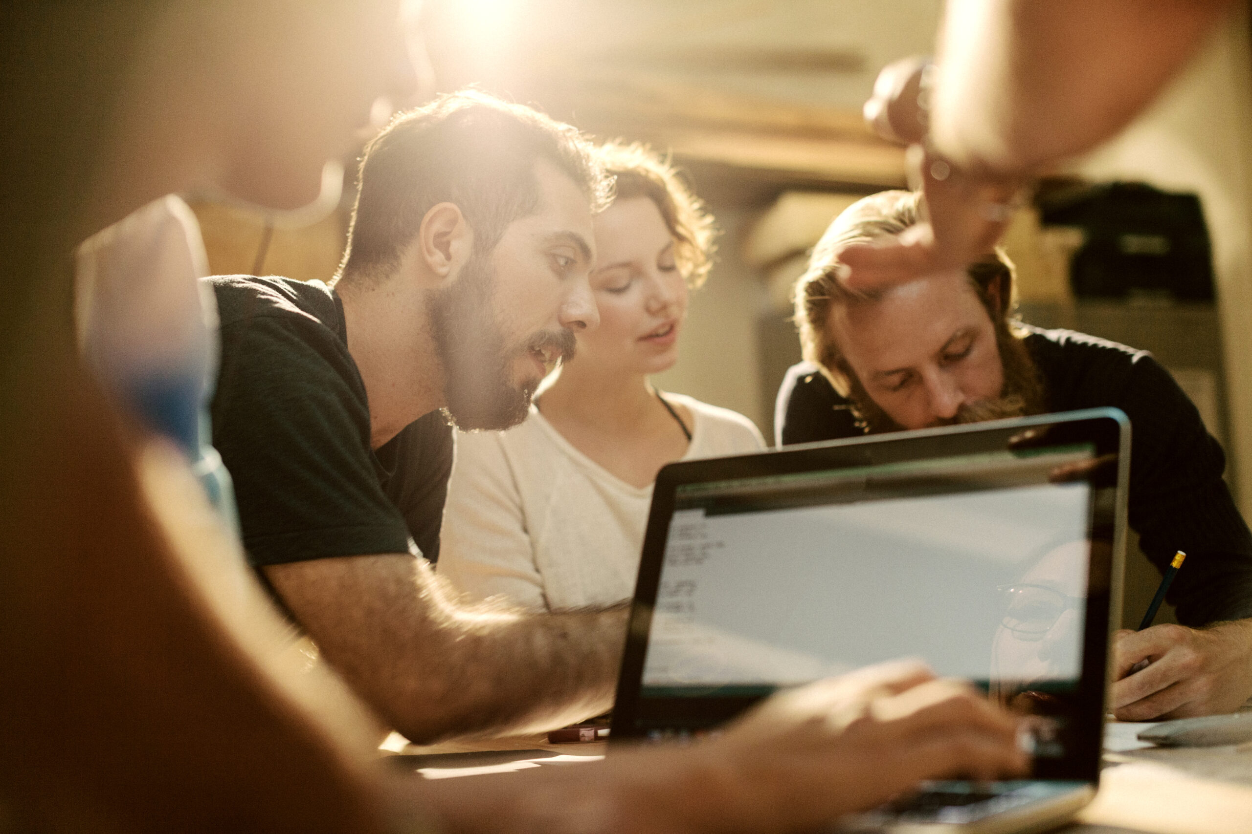Group of people in Maker space